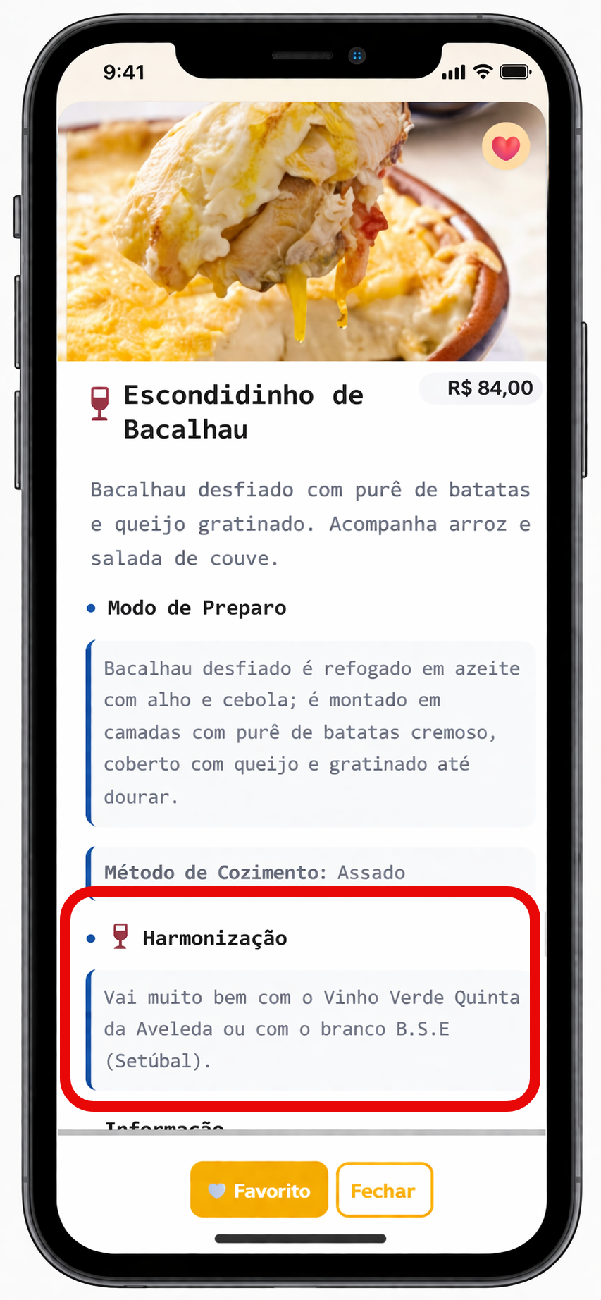 Sugestões de harmonização