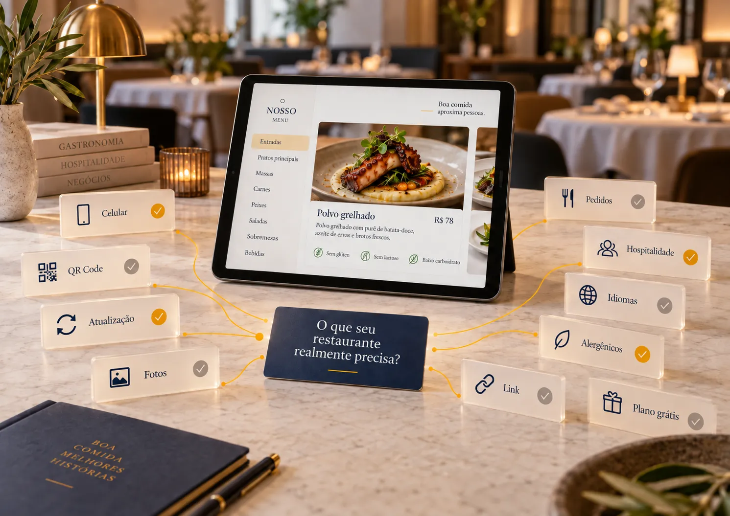 Critérios para escolher um cardápio digital para restaurante
